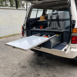 DFG Offroad Stainless Steel Slide-Out Table | Atlas Drawer Accessory
